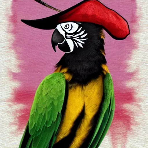 Image similar to a parrot pirate