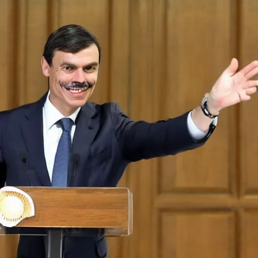 Image similar to spanish president pedro sanchez as hitler