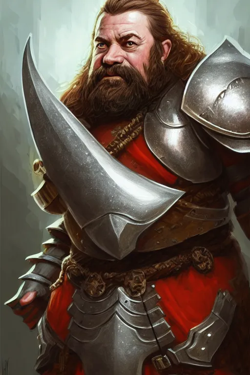 Image similar to dwarf knight portrait, highly detailed, d & d, fantasy, highly detailed, digital painting, trending on artstation, concept art, sharp focus, illustration, global illumination, ray tracing, realistic shaded, art by artgerm and greg rutkowski and fuji choko and viktoria gavrilenko and hoang lap