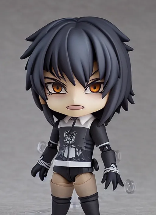 Image similar to teenage werewolf, a nendoroid of teenage werewolf figurine, realistic face, detailed product photo