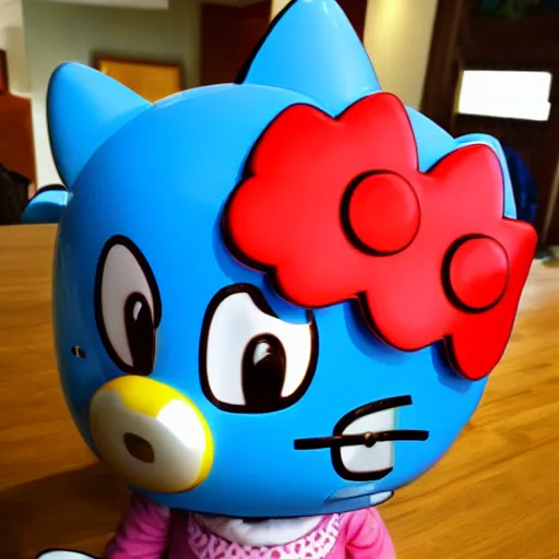 Image similar to hello kitty as megaman