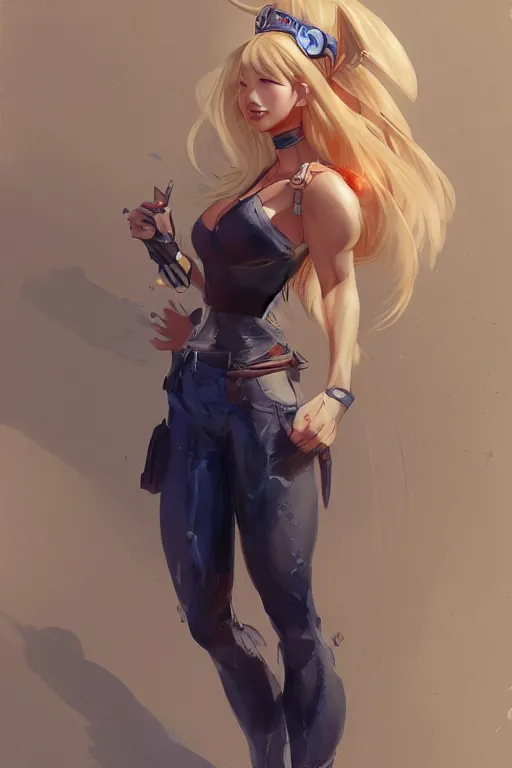 Image similar to a Hyung tae Kim concept art of female blond character on a render by the artist Hyung Tae Kim , Jiyun Chae, Joe Madureira, trending on Artstation Hyung tae Kim, artbook, Stanley Artgerm Lau, WLOP, Rossdraws