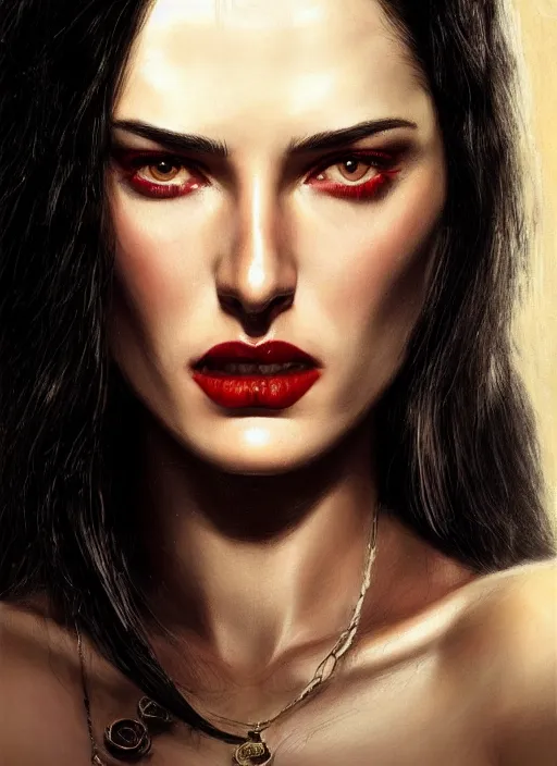 Prompt: A beautiful portrait of a jacquelyn jablonski as the Ava Lord from movie The Sin City a Dame to Kill For, detailed face, digital art by Eugene de Blaas and Ross Tran, vibrant color scheme, highly detailed, in the style of cinematic, artstation, Greg rutkowski