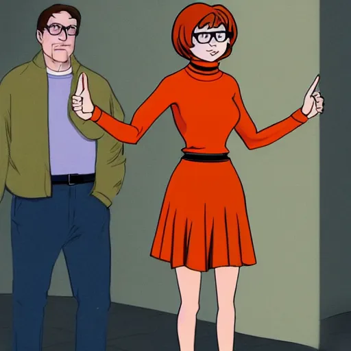 Velma Dinkley from Scooby Doo in court for falsely, Stable Diffusion