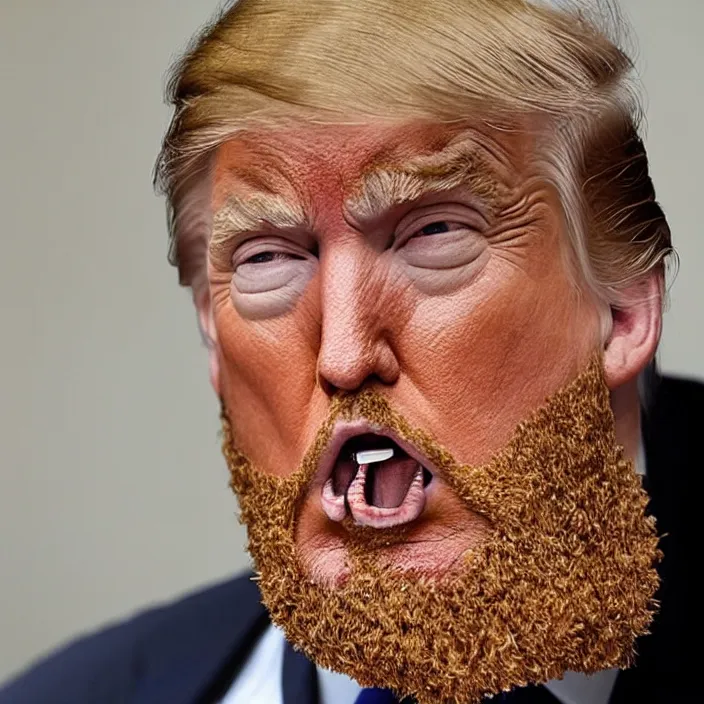 Prompt: bearded donald trump