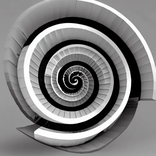 Prompt: three dimensional spiral