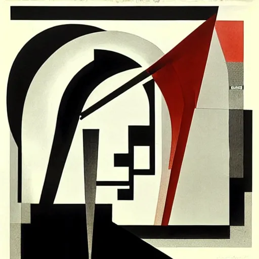 Image similar to lithography bauhaus conceptual figurative post - morden monumental portrait by el lissitzky, illusion surreal art, highly conceptual figurative art, intricate detailed illustration, controversial poster art, polish poster art, geometrical drawings, no blur