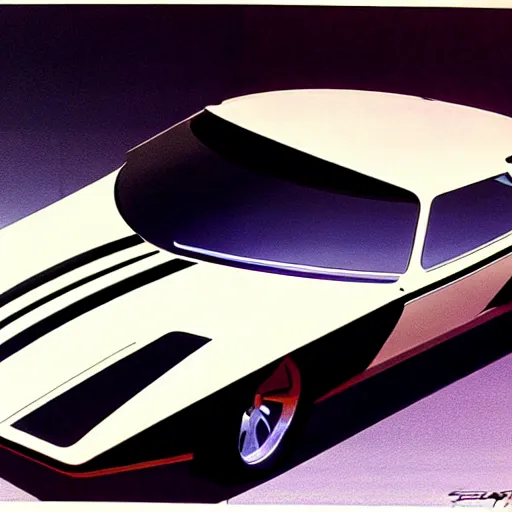 Prompt: concept art for a car that kills the driver, painted by syd mead, high quality