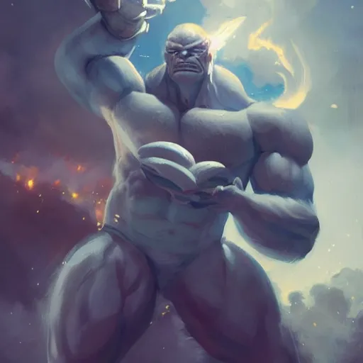 Image similar to Machamp ,Greg rutkowski, Trending artstation, cinematográfica, digital Art