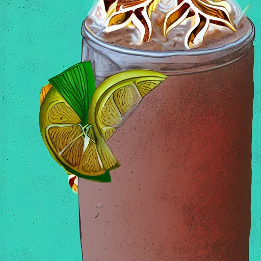 Prompt: horchata, detailed, digital art