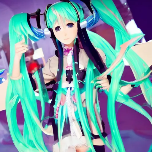 Image similar to hatsune miku meets the rothschild at a secret island, conspiracy, real photography