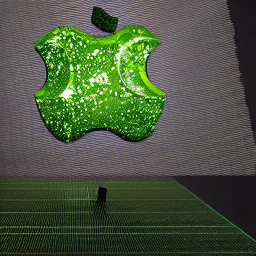 Prompt: a glitched out render of an apple unreal engine