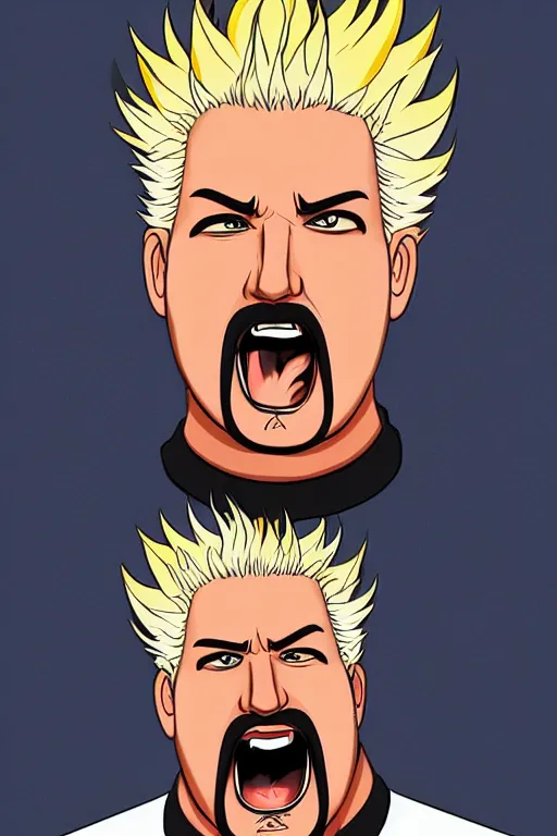 Prompt: Guy Fieri as a Genshin Impact character, digital illustration, dynamic portrait, detailed illustration artstation cgsociety