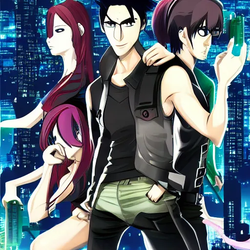 Prompt: neo matrix dodge bullets, anime key visual