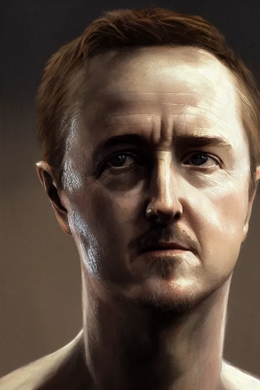 Image similar to edward norton's face is a boiled egg, highly detailed, dramatic lighting, concept art by caravaggio and greg rutkowski and artgerm