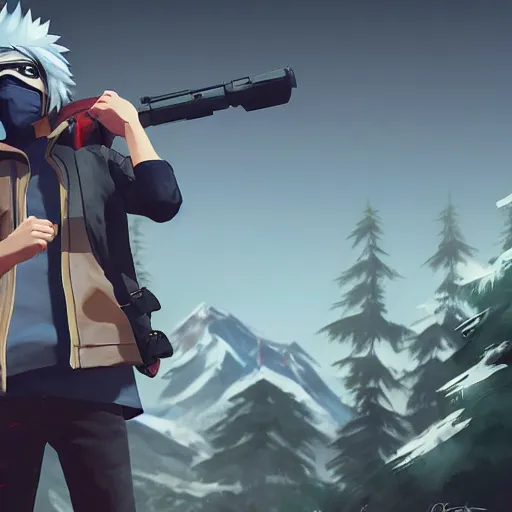 Image similar to kakashi, style game square enix life is strange remake, trending on artstation, painted by greg rutkowski, render with game the last of us parte ii details