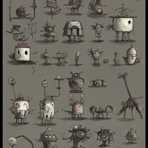 Prompt: clockwork pokemon by shaun tan, style of john kenn mortensen, style of jakub rozalski