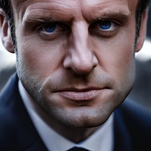 Image similar to closeup portrait of emmanuel macron in game of thrones, photography, cinematic light, sharp, detailed face, magazine, press, television, steve mccurry, david lazar, canon, nikon, focus