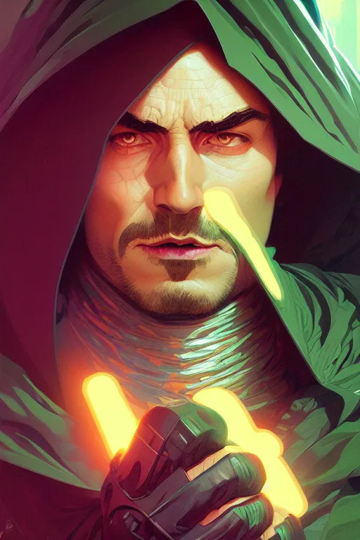 Prompt: a portrait of dr. doom, fantasy, sharp focus, intricate, elegant, digital painting, artstation, matte, highly detailed, concept art, illustration, ambient lighting, art by ilya kuvshinov, artgerm, alphonse mucha, and greg rutkowski