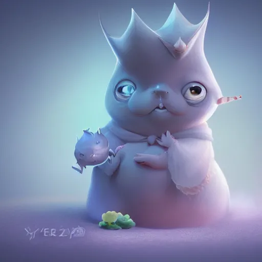 Prompt: super cute princess 3D concept by EYMBEEYO and Gediminas Pranckevicius, foggy, glowing effect, rule of thirds, chubby, face realistic, Game Art, Zenith angle, hyper detailed, no background, Character Modeling, cartoon, cinematic, raytrace, Trend on artstation, C4D