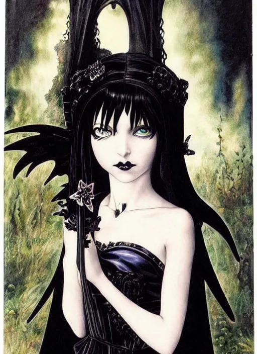 Image similar to ( ( gothic # ) ) princess portrait *. *. by battle angel alita * *, rene lalique, highly detailded, ( ( misa amane # ) ), by william - adolphe bouguerea *. *