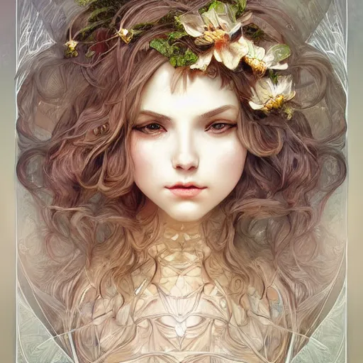 Prompt: a photograpic of lady nature, cute, fantasy, intricate, elegant, highly detailed, digital painting, artstation, concept art, smooth, sharp focus, illustration, art by artgerm and H R Giger and alphonse mucha