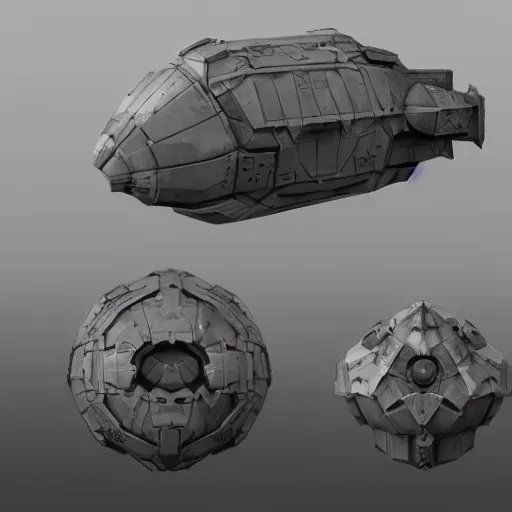 Image similar to hard surface, kitbashing component, based on realistic low poly convex shape, symmetric, unreal engine