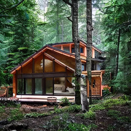 Image similar to very beautiful house in the forest