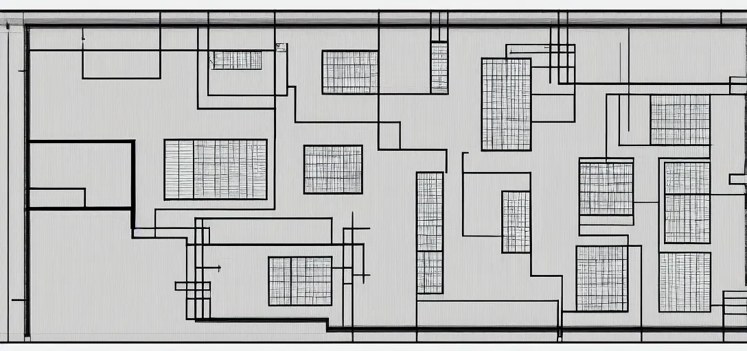 Image similar to intricate layout of bank vault, schematics, blueprints, plans, diagram, detailed