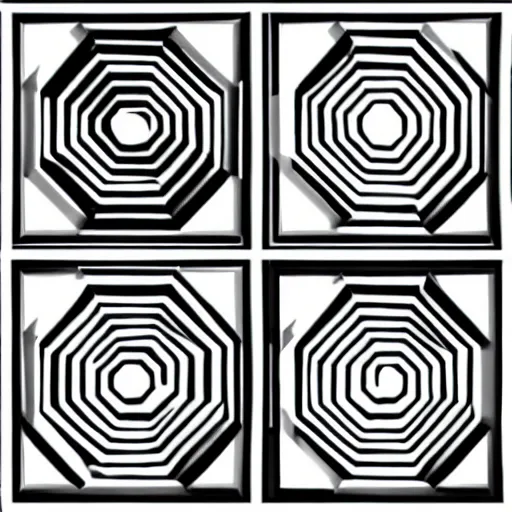 Prompt: 4 frames of animation motion of a octagon bouncing up and down