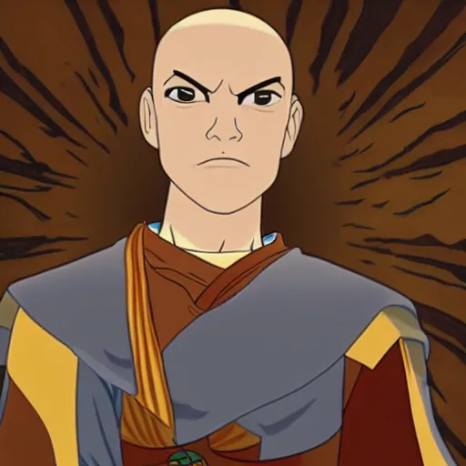 Prompt: Ewen McGregor in Avatar: the last airbender, designed by Bryan Konietzko