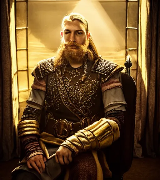 Prompt: the elder scrolls vi majestic gracious jarl portrait, painted, indoors, dark room, one point of light coming through the window, atmospheric lighting, painted, intricate, volumetric lighting, beautiful, golden hour, sharp focus, ultra detailed, by mark kent, jordan lamarre - wan, igor kieryluk, maxim verehin, miranda meeks