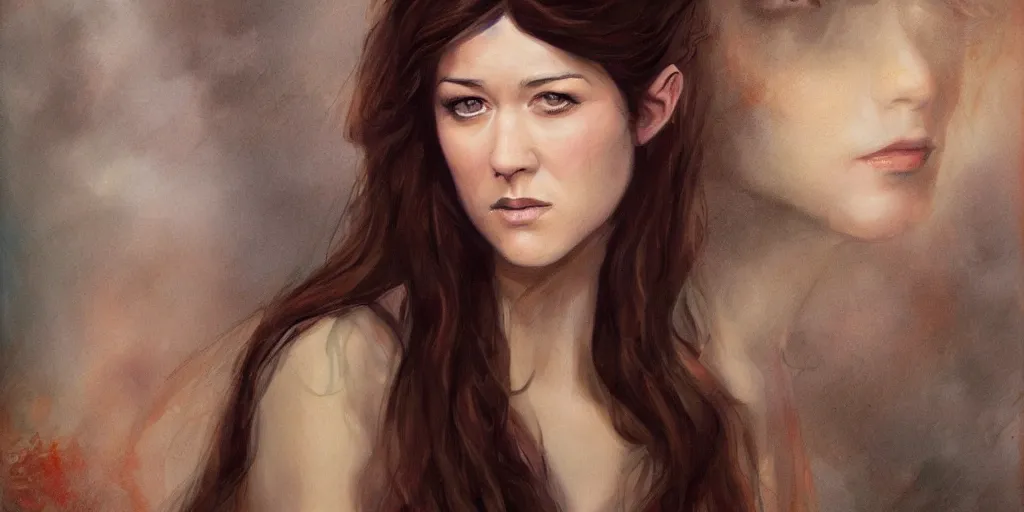 Image similar to Elvish Mary Elizabeth Winstead, painted