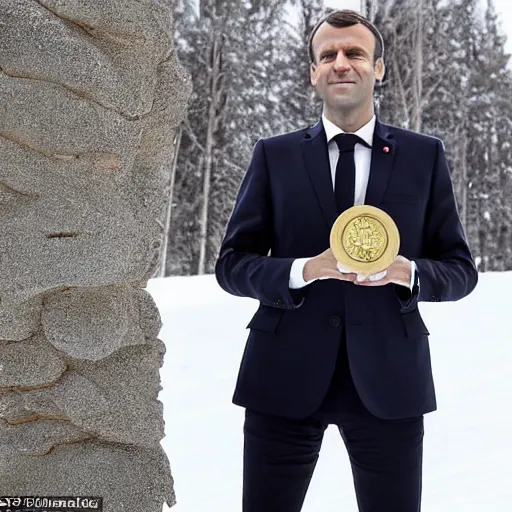 Prompt: emmanuel macron in les bronzes font du ski movie, full body shot, highly - detailed, sharp focus, award - winning