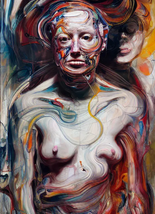 Image similar to it is only with the heart that one can see rightly ; what is essential is invisible to the eye. full body by jenny saville, scifi, neo - gothic, intricate, rich deep colors. part by james jean, part by adrian ghenie and gerhard richter.