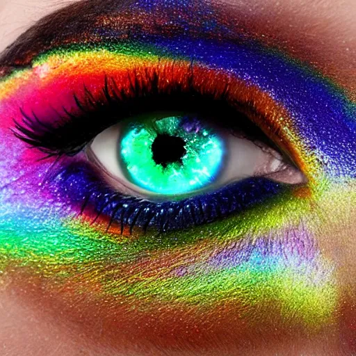 Image similar to rainbow cosmic eyes