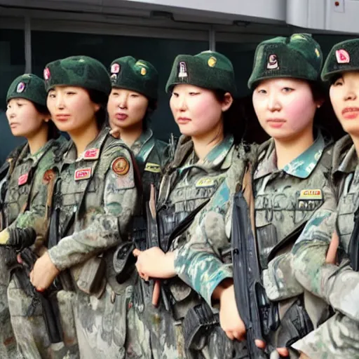 Image similar to female south korean counterterrorist unit 7 0 7 th special mission group