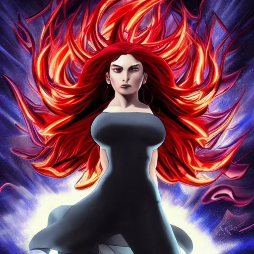 Prompt: Wanda Maximoff ultra instinct, artstation hall of fame gallery, editors choice, #1 digital painting of all time, most beautiful image ever created, emotionally evocative, greatest art ever made, lifetime achievement magnum opus masterpiece, the most amazing breathtaking image with the deepest message ever painted, a thing of beauty beyond imagination or words