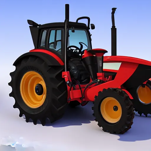 Image similar to kitbashing component of tractor, hard surface, hard surface, detailed, symmetric, unreal engine