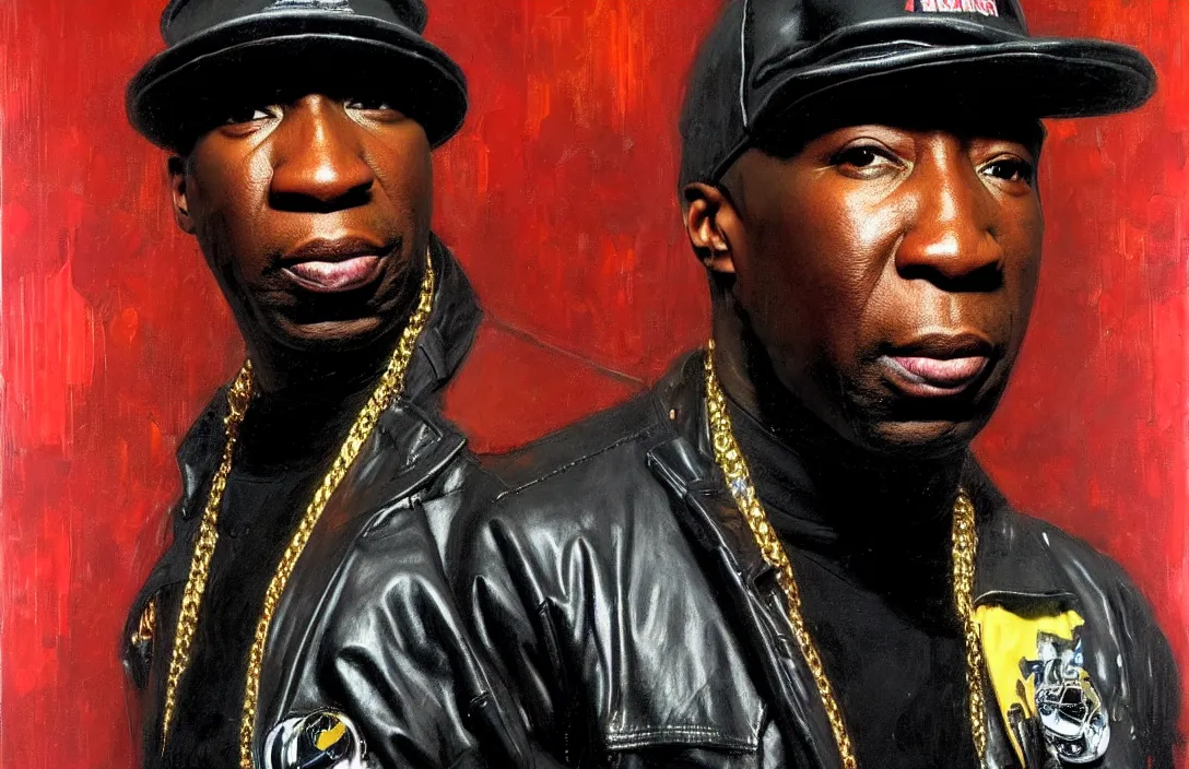 Image similar to portrait of grandmaster flash!!!!!!!!!!!!!!!!!!!!!!!!!!!, detailed face, detailed painting, epic lighting, by ilya repin, phil hale and kent williams