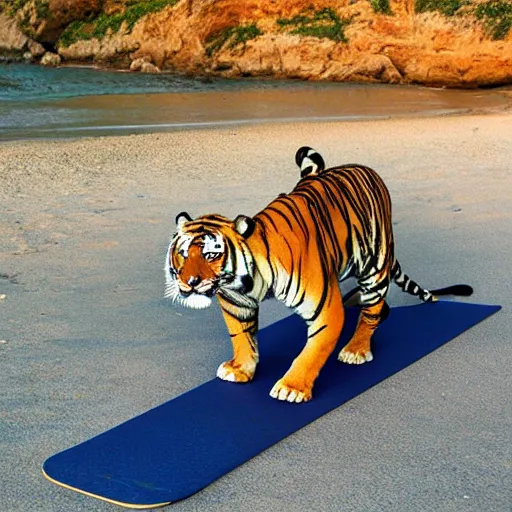 Image similar to Tiger yoga beach