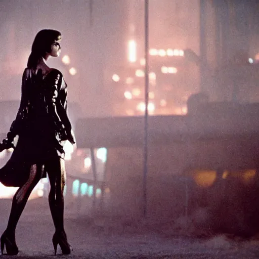 Image similar to a movie still of eva green in blade runner