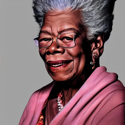 Image similar to studio portrait of maya angelou, the female eunuch, absurdly beautiful, elegant, young sensual graceful woman, ultrafine hyperrealistic detailed face illustration by kim jung gi, irakli nadar, sharp focus, bright colors, matte, octopath traveler, final fantasy, unreal engine highly rendered, global illumination, radiant light, intricate environment