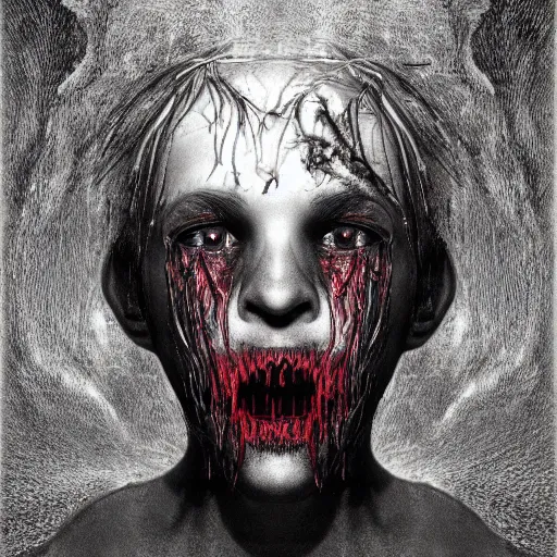 Image similar to creepy morphing melting sliding stretching facial expressions facial features eyes mouth screaming shouting happy sad mad glad emotional everything faces everywhere all over faces morphing nightmare uncanny valley creepy faces teeth eyes staring gazing by gustave dore yoji shinkawa apophasis primordial 8 k psychedelic trippy gorgeous