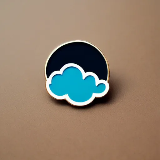 Image similar to clouds enamel pin, style of alumandink