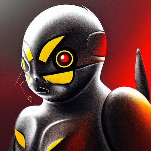 Prompt: a photo of Pikachu cyborg in real life, Giger style, 4K, high quality