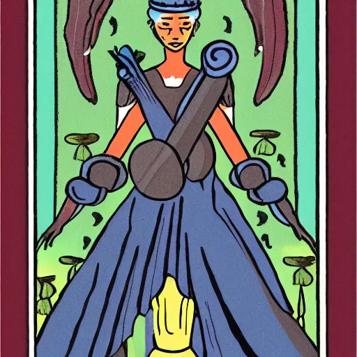 Image similar to a tarot card by linnea gits and peter dunham