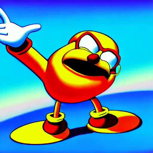 Image similar to professional illustration of dr. robotnik from sonic standing over the lorax, the lorax is making a longing face, blushing, digital drawing, dark outlines