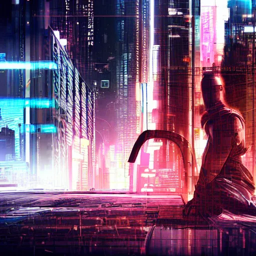 Prompt: insomnia, cyberpunk