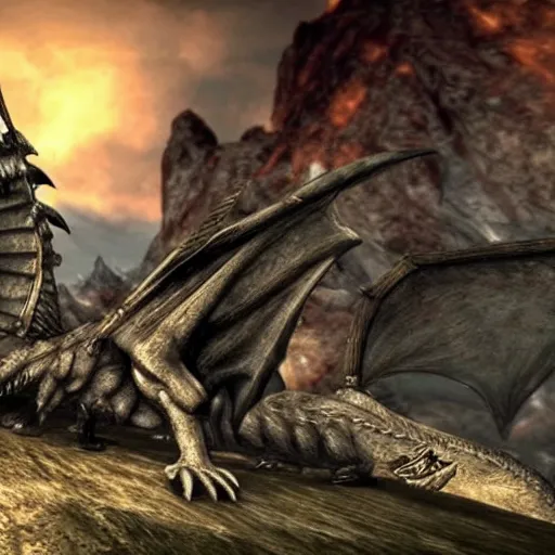 Image similar to Photo of Joseph Stalin friendship with dragon from Skyrim ,